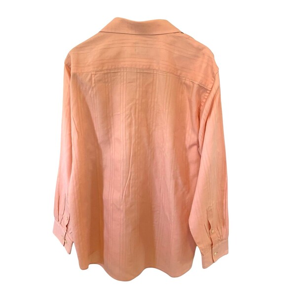 Van Heusen Modern Fit Shirt Button Front 17-17.5 (34-35) Cotton Blend Orange - Picture 2 of 7
